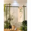 Banquete de Casamento Construção de Prateleira de Bambu Poste de Bambu Moldura de Exposição de Lótus de Boas-Vindas Suporte Adereços de Celebração Tubo de Bambu ao Ar Livre Paisagem Lanterna de Adivinhação Adivinhas