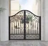 Puerta de Patio Exterior Villa Jardín Puerta de Arco Moderna Puerta de Patio Doble Puerta Par Individual Valla de Hierro Puerta Pequeña