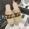 Moda Coreana Versátil Celebridade da Internet Estilo Fada Sandálias Rasteirinhas para Mulheres 2021 Novo Verão Corrente Bico Aberto Mules