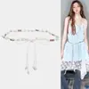Cinturón Tejido Estilo Étnico Bohemio para Mujer, Delgado Cinturón Decorativo para Faldas, Accesorio para la Cintura, Cadena para la Cintura, Estilo Mori