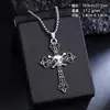 Colar Cruzado Longo de Aço Titânio Europeu e Americano Não Desbota Hip-Hop Masculino Corrente de Suéter Tendência Design Pequeno Corrente de Moletom para Mulheres