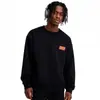Sudadera de Algodón Pesado para Parejas, Corte Holgado, Cuello Redondo, Sin Capucha, Pulóver, Versátil, Cálida, Prenda Superior Estampada para Otoño e Invierno