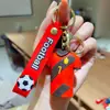 Llavero de Camiseta de Dibujos Animados Transfronteriza Linda Figura Mini de PVC Messi Cristiano Ronaldo Regalo Coche Copa del Mundo Artículo Popular
