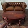 Sofá de Bar de Charutos, Sofá de Bar de Uísque Americano, Conjunto de Mesa e Cadeiras de Café Estilo Velho Oeste Retrô, Cadeira Individual de Tigre