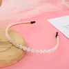 Diadema de Perlas Estilo Coreano Diadema Antideslizante Elegante para Mujer Moda Versátil Accesorio para el Cabello Celebridad de Internet Dulce Pasador Lazo