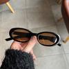 Gafas de sol vintage Y2K con montura negra y lentes color canela para mujer, nuevas 2023, alta gama, estilo ins, montura pequeña personalizada, ovaladas, gafas de sol transfronterizas