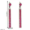 Los Pendientes Largos Exagerados Retro Más Vendidos de Amazon para Mujer de Aleación Incrustados con Turquesa Blanca Redonda de Nicho Pendientes de Alta Calidad