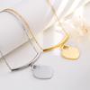 Fabricantes de fuentes suministran conjuntos de collar y pendientes con forma de corazón sencillos de moda de estilo japonés y coreano, joyería de temperamento para mujer.