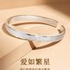 Pulsera de plata de ley 9999 con diseño de estrellas para niñas, con apertura sólida, ideal como regalo de novia.