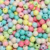 Cuentas redondas de gelatina acrílica AB, bolas de arándano agrietadas, pulsera de cuentas hecha a mano, accesorios decorativos