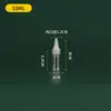 5 Botellas de Plástico Transparente de Grado Alimenticio de 10 ml, Botellas con Punta de Exprimidor, Botellas para Pigmentos y Condimentos, Botellas para Medicamentos, Botellas para Lociones, Botellas Redondas Pequeñas