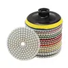 Folha de Lixa para Desbaste com Água Diamantada Fundo Branco de 4 Polegadas Folha de Desbaste Suave para Mármore Lixa para Polimento de Pedra Reforma Lixa para Desbaste de Resina