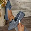 2026 Primavera Nuevos Mocasines de Malla Tejida con Lazo y Punta Fina Planos para Mujer Zapatos Cómodos para el Trabajo Fabricante