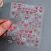 Adhesivo para Uñas de Arte de Amor para el Día de San Valentín Adhesivo Impermeable para Uñas de Arte Calcomanía Decorativa Romántica para Uñas de Niña para el Día de San Valentín