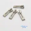 Cabeça de zíper de fábrica em estoque Não. 3 Não. 5 Não. Bolsa com zíper e puxador inferior de metal prateado brilhante com 8 pérolas