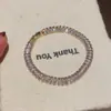 Pulseira com Costura Quadrada de Zircônia Moda Europeia e Americana Leve Luxo Elegante Pulseira Sentido Avançado Pulseira de Personalidade Simples Atacado Mulheres