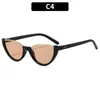 Gafas de Sol Estilo Callejero de Fiesta con Montura Media Ojo de Gato Europeas y Americanas, Modernas para Viajes al Aire Libre Protección UV Tendencia Gafas de Sol Transfronterizas