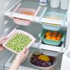 A3016 Doméstico tipo gaveta plástico geladeira freezer frutas e legumes caixa de armazenamento caixa de armazenamento cesto de drenagem