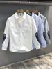 Camisa blanca de otoño retro a la moda con retazos de cachemir estilo Hong Kong estilo japonés camisa fresca para hombre de manga larga
