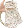 Ropa Fina Transpirable Anti-Caída para Perros y Gatos de Primavera y Verano, Arnés Floral Transpirable con Correa, Ropa para Mascotas Bichón, Anti-Suciedad