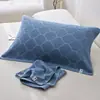 Toallas de Almohada de Algodón Puro Estilo Antiguo, un Par, Anti-Aceite, Toallas de Almohada de Algodón de Alta Calidad, Universales para Todas las Estaciones, Almohadillas Antideslizantes para Almohadas