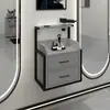 Gabinete de Herramientas para Barbería, Estación con Espejo para Salón de Peluquería, Gabinete para Cortar el Cabello, Carrito para Salón de Belleza, Estante de Almacenamiento para Secador de Pelo Dedicado para Salón de Peluquería