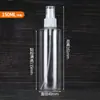 Atacado Em Estoque 30ml 50ml 100ml Garrafas Spray Plásticas Transparentes Álcool Perfume Spray de Pressão Garrafas Reutilizáveis