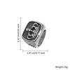 Anillo de acero de titanio para hombre de estilo retro exagerado de moda de venta caliente transfronteriza europea y americana diseño hip hop punk