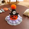 Babero de Halloween para Mascotas, Set de Sombrero Divertido de Cabeza de Calabaza para Gato y Collar, Decoración Fotográfica de Fantasma Osito para Perro