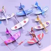 Mini avión de mano para niños, avión pequeño de espuma de dibujos animados, avión mágico DIY, rompecabezas tridimensional, puesto de mercado nocturno, regalo con código QR