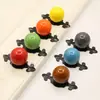Puxadores de Porta de Armário de Sete Cores, Puxadores Cerâmicos de Furo Único para Armários e Gavetas, Puxadores Simples de Liga de Zinco para Móveis, Transfronteiriço