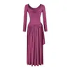 Vestido midi cinza puro e sedutor em tricô torcido para mulheres, coleção primavera/verão, corte justo, sexy, que valoriza a silhueta e perfeito para o dia a dia com uma saia fluida