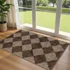 Alfombrillas de Piso Florales Nórdicas Simples, Felpudos de Entrada, Alfombrillas de Piso Resistentes a Manchas y de Fácil Cuidado, Felpudos Absorbentes para Pies de Baño, Felpudos de Puerta de Baño Resistentes al Desgaste