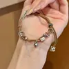 Pulseira de Prata Tendência Casal Besta Devoradora de Ouro para Mulheres, Design de Nicho de Luxo Leve de Alto Padrão Joias Trançadas DIY para Casais Homens e Mulheres