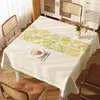 Toalha de Mesa Quadrada Floral Fresca e Simples Impermeável, à Prova de Óleo e Resistente ao Calor 2026 Novo Modelo Xadrez Quadrado Capa para Mesa de Jantar Mesa de Centro