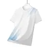 Camiseta de manga corta para hombre, fresca, secado rápido, verano, fina, transpirable, talla grande, casual, fitness, running, deportes, malla, secado rápido