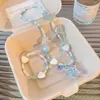 Acessórios Infantis Meninas Desenho Animado Princesa Conjunto de Colar e Pulseira com Contas Colar com Pingente de Menina Acessórios de Joias para Bebê