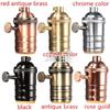 Portalámparas de Perilla Todo Cobre Estándar Americano E26, E267 Portalámparas de Araña Retro Edison Portalámparas de Cobre