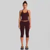 Conjunto de fitness transfronterizo: Top deportivo de tirantes halter, pantalones capri de fitness de secado rápido, conjunto de atuendo para correr y yoga