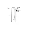 En stock gancho de acero inoxidable montado en la parte posterior gancho trasero para puerta de vidrio perchero desmontable gancho de metal para ropa de baño sin perforaciones