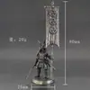 Soldado enano de cobre blanco retro, modelo hecho a mano, juego de mesa, piezas de ajedrez, coche, adornos de cartón y bronce, regalo para niños.