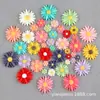 Patch Flor de Cola Cremosa Material Flor Resina Acessórios Margarida Pequena Buraco de Sol Sapatos Capa de Celular Acessórios de Cabelo DIY