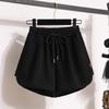 Shorts Finos de Verano para Mujer 2025 Nuevos de Cintura Alta Sueltos Drapeados de Tres Puntos Deportivos de Pierna Ancha Corte A Shorts Casuales Pantalones