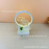 Adorno de Fuente de Agua Circulante con Forma de Hoja de Loto de Vidrio, Decoración Sencilla para Escritorio, Agua Goteante, Cascada Artificial Hecha a Mano Estilo Montaña para Escritorio de Oficina