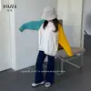 Camiseta YOJIA para Niñas 2026 Otoño Nueva Sudadera Infantil Camiseta Básica de Manga Larga para Niños Mayores con Mangas Ranglán Ropa Casual de Otoño