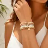 Acessórios de feriado mais vendidos em todo o mundo, pulseira ajustável com contas de cristal boêmio vintage, joia de mão de designer para mulheres