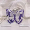 Parche de Tela de Organza Bordado 3D de Mariposa de Doble Capa de Color Sólido Parche Decorativo de Mariposa de Malla para Ropa Accesorio de Mariposa