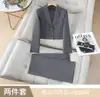 Estilo corto, para mujeres petite, manga larga, solapa, chaqueta de traje pequeña, prenda exterior, de mujer, Otoño/Invierno 2026, a la moda, traje, pantalones de pierna ancha, traje profesional