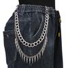 Joyería transfronteriza europea y americana estilo ins moda personalidad tendencia colgante de remache cadena de pantalón de borla accesorios hip hop punk