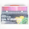 Set de Plumas de Acuarela de Doble Punta a Base de Agua Popular Transfronterizo Xiyin Tume, Pluma de Contorno, Pluma de Punta Suave, Venta Directa del Fabricante